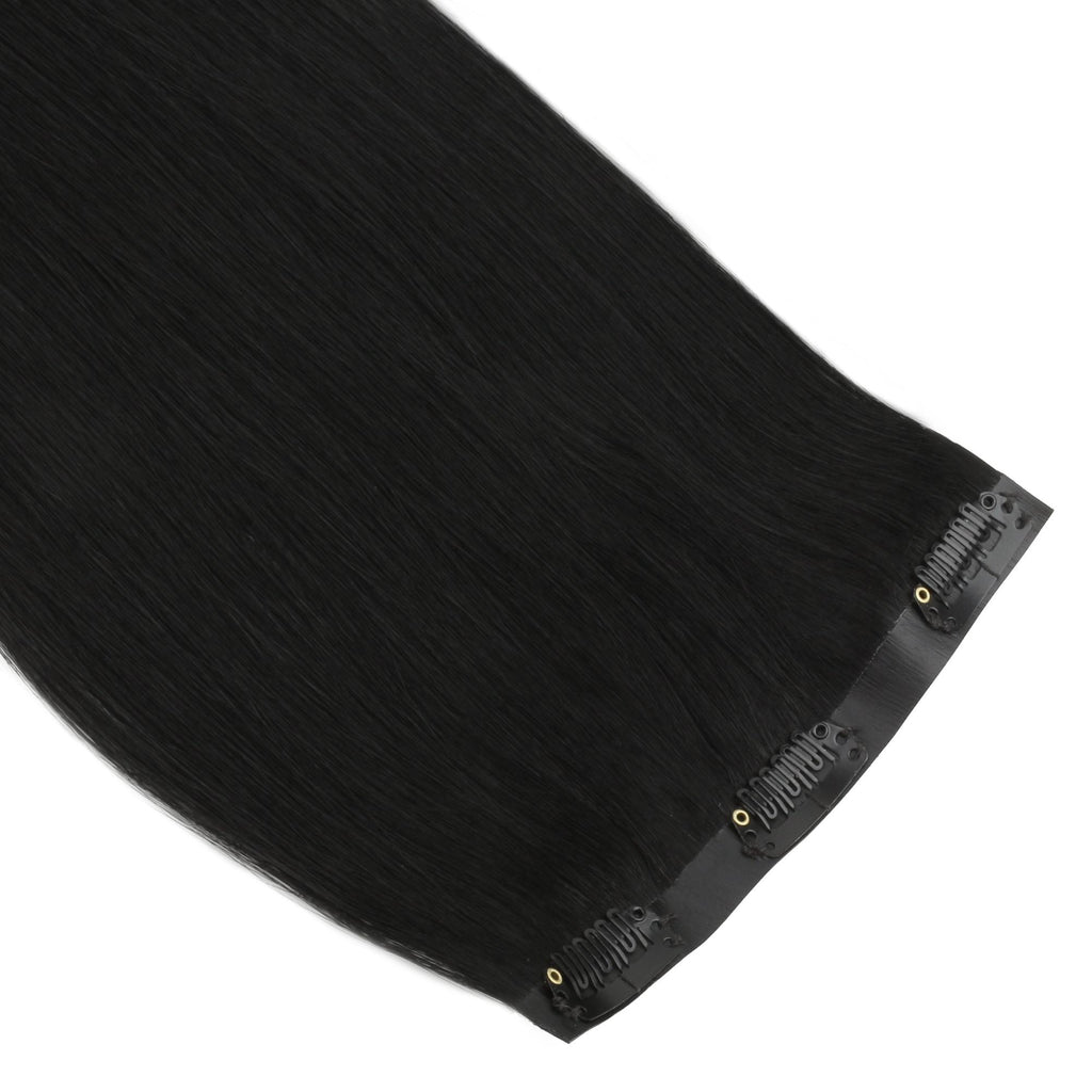 16" Jet Black Seamless Clip - ins (140g) - Private Label
