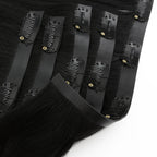 16" Jet Black Seamless Clip - ins (140g) - Private Label