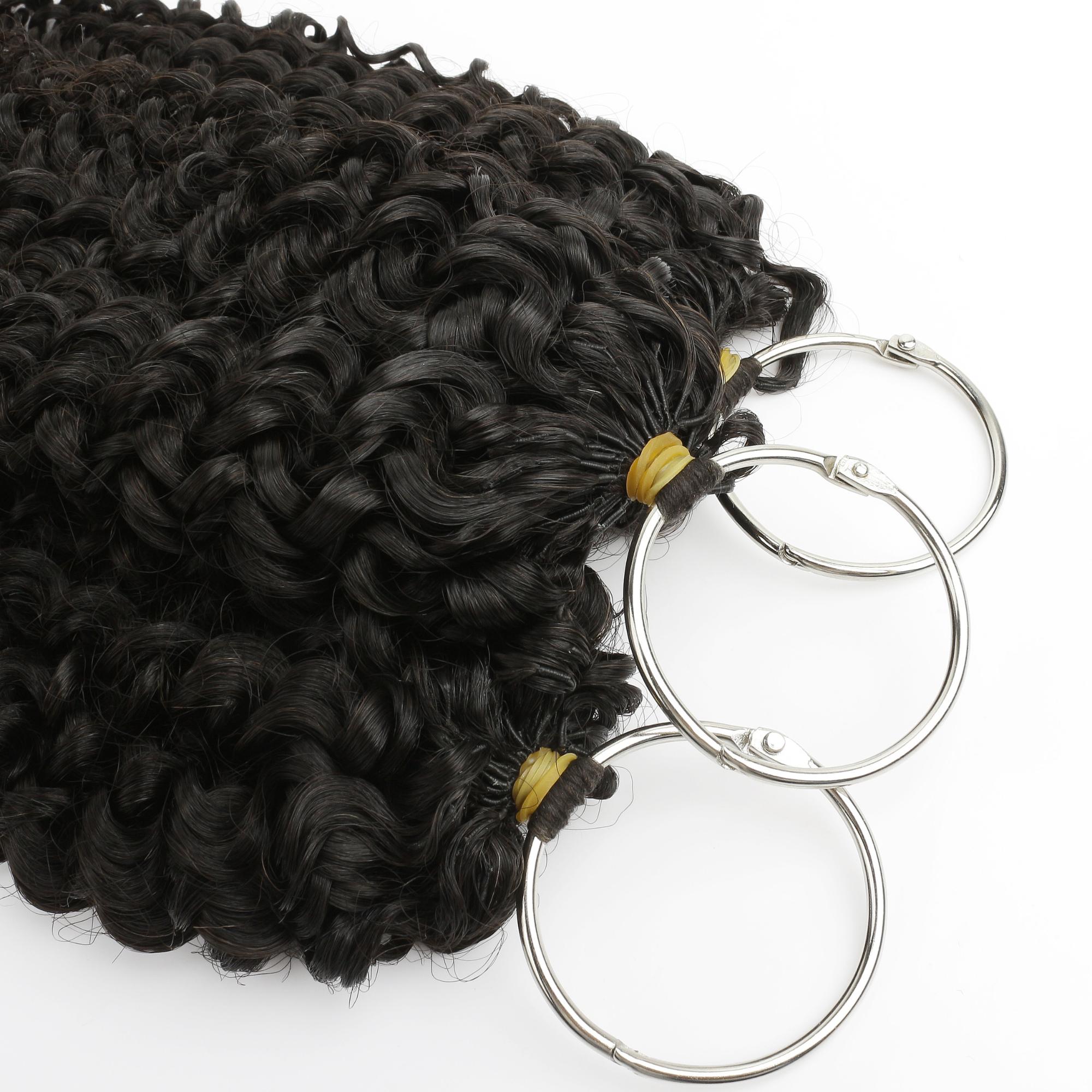 16" Kinky Curly Feather Crochet Human Hair - Private Label