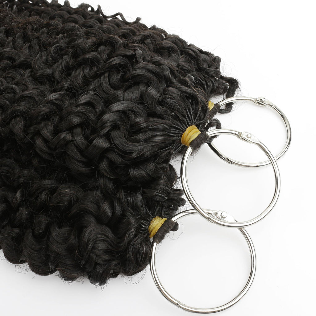 16" Kinky Curly Feather Crochet Human Hair - Private Label