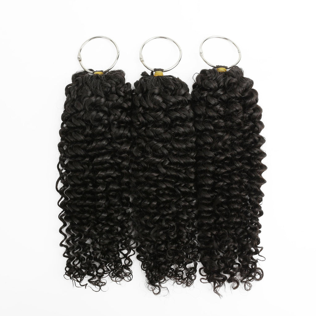 16" Kinky Curly Feather Crochet Human Hair - Private Label