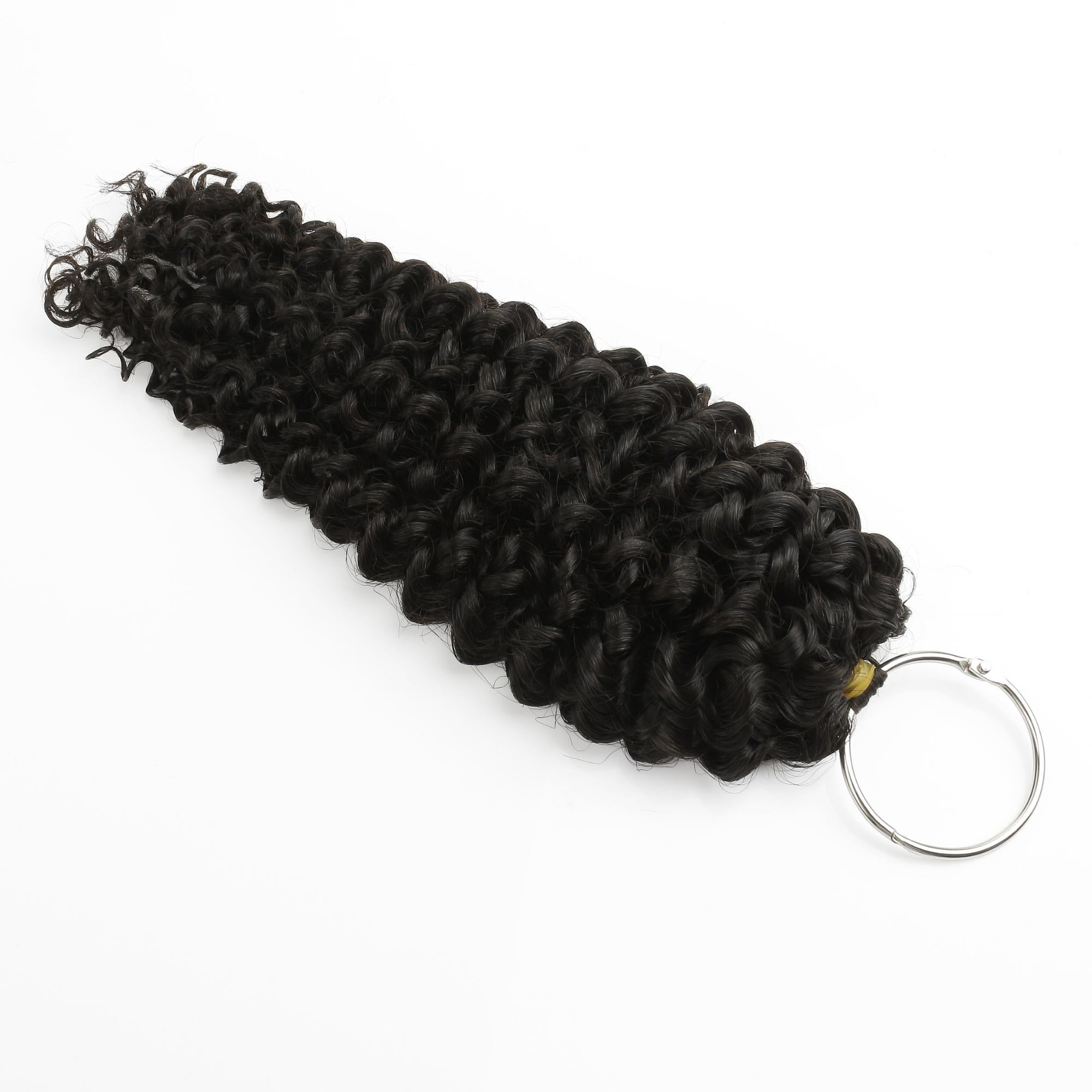 16" Kinky Curly Feather Crochet Human Hair - Private Label