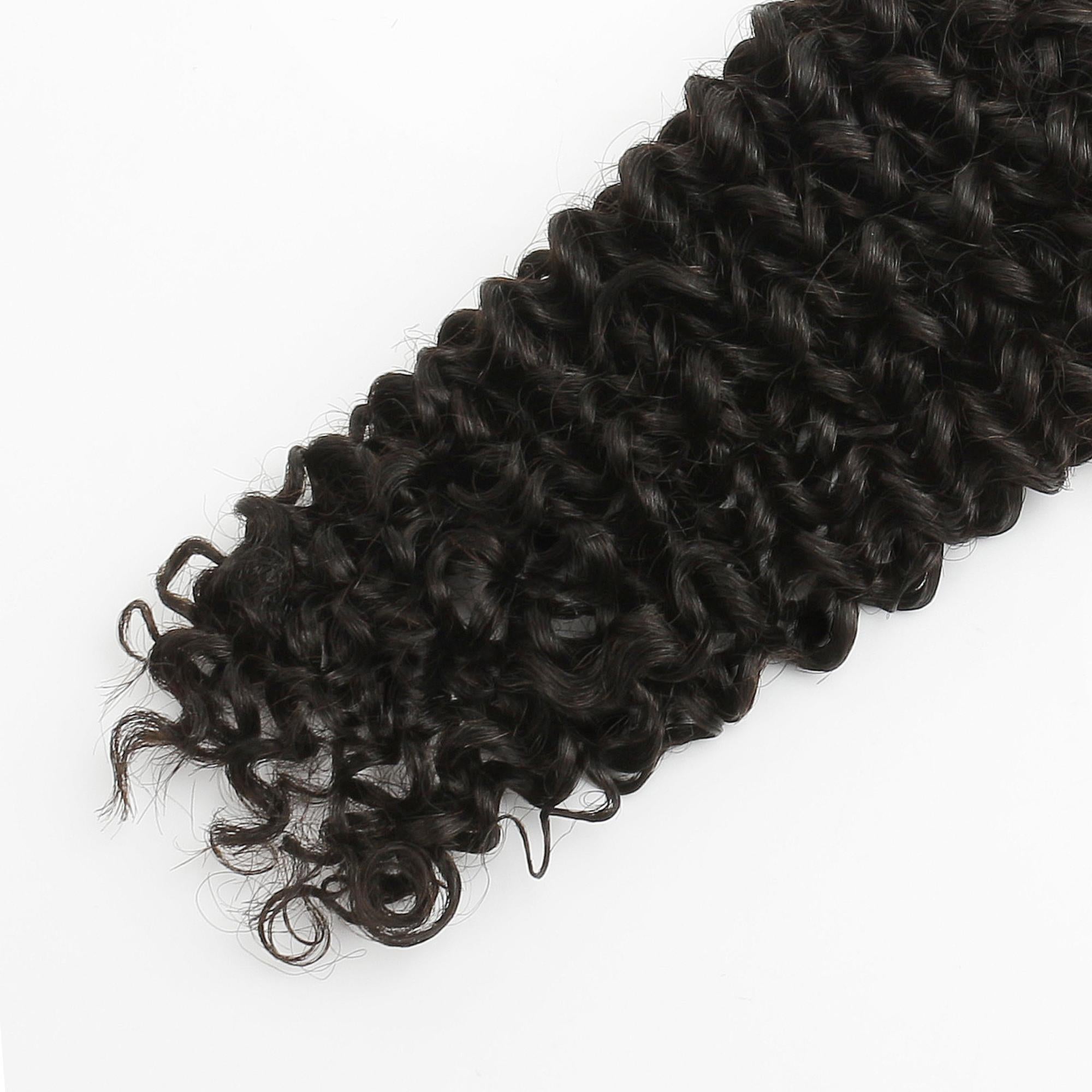 16" Kinky Curly Feather Crochet Human Hair - Private Label