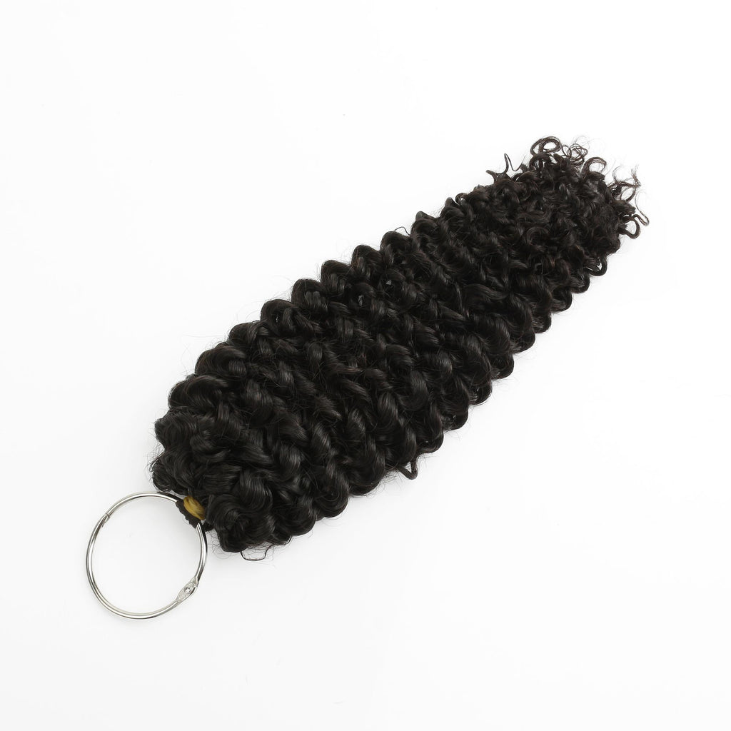 16" Kinky Curly Feather Crochet Human Hair - Private Label