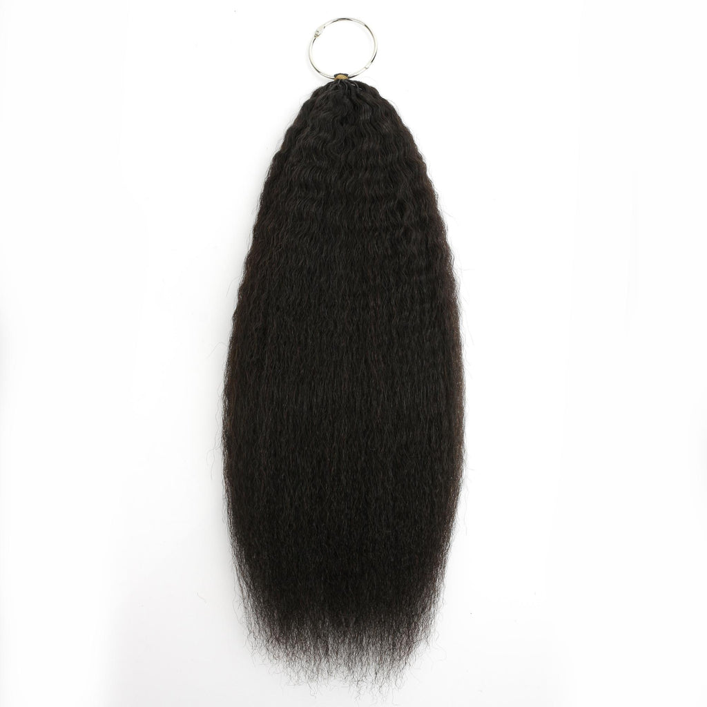 16" Kinky Straight Feather Crochet Human Hair - Private Label