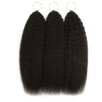 16" Kinky Straight Feather Crochet Human Hair - Private Label