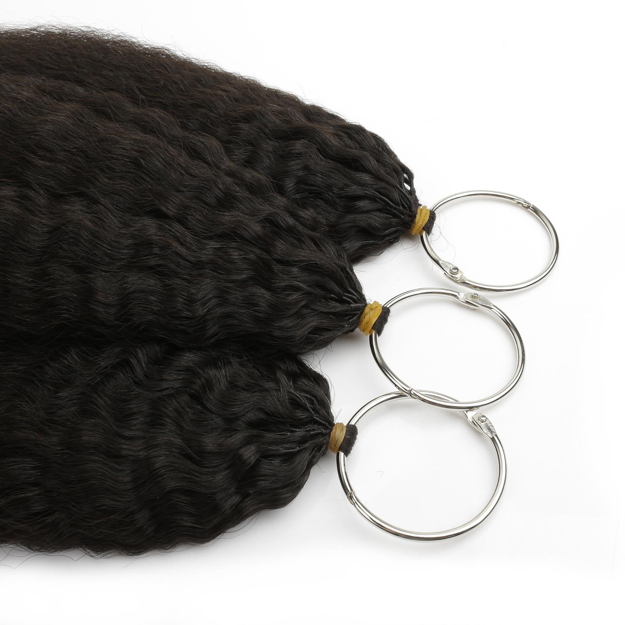 16" Kinky Straight Feather Crochet Human Hair - Private Label