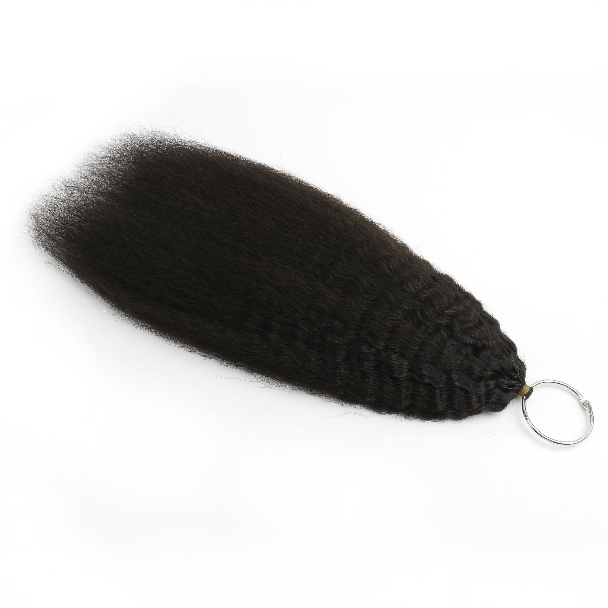 16" Kinky Straight Feather Crochet Human Hair - Private Label