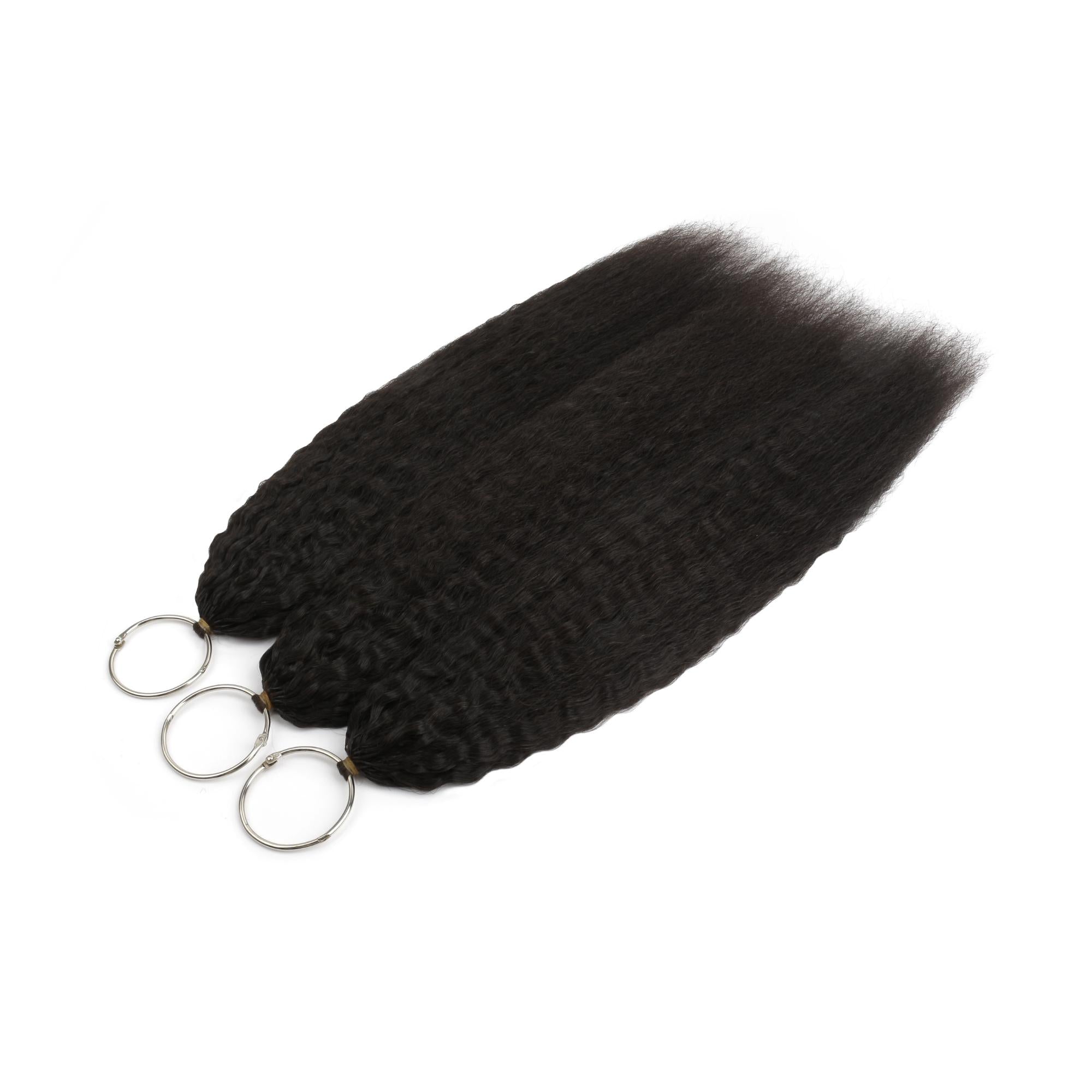 16" Kinky Straight Feather Crochet Human Hair - Private Label