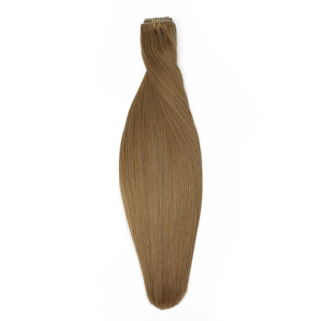 16" Medium Chestnut Brown Invisible Clip - ins (140g) - Private Label