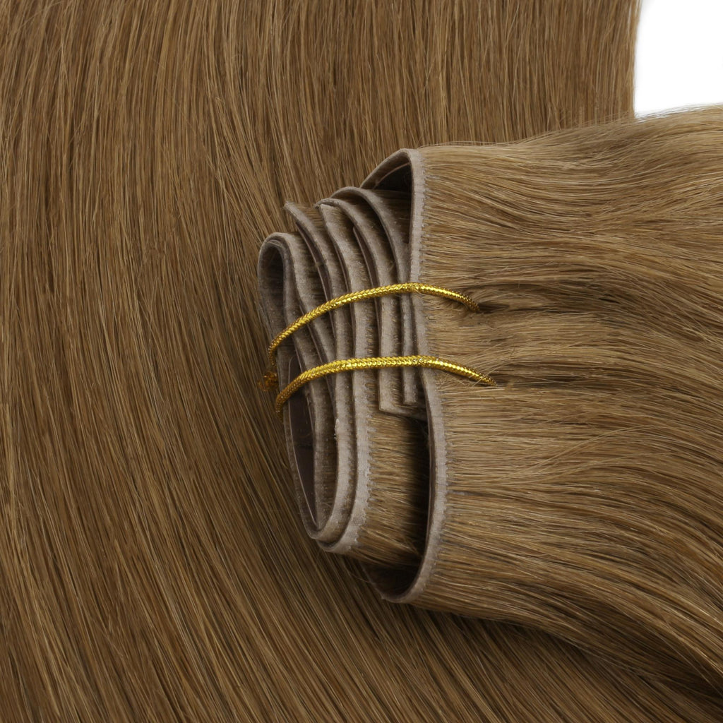16" Medium Chestnut Brown Invisible Clip - ins (140g) - Private Label