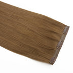 16" Medium Chestnut Brown Seamless Clip - ins (140g) - Private Label