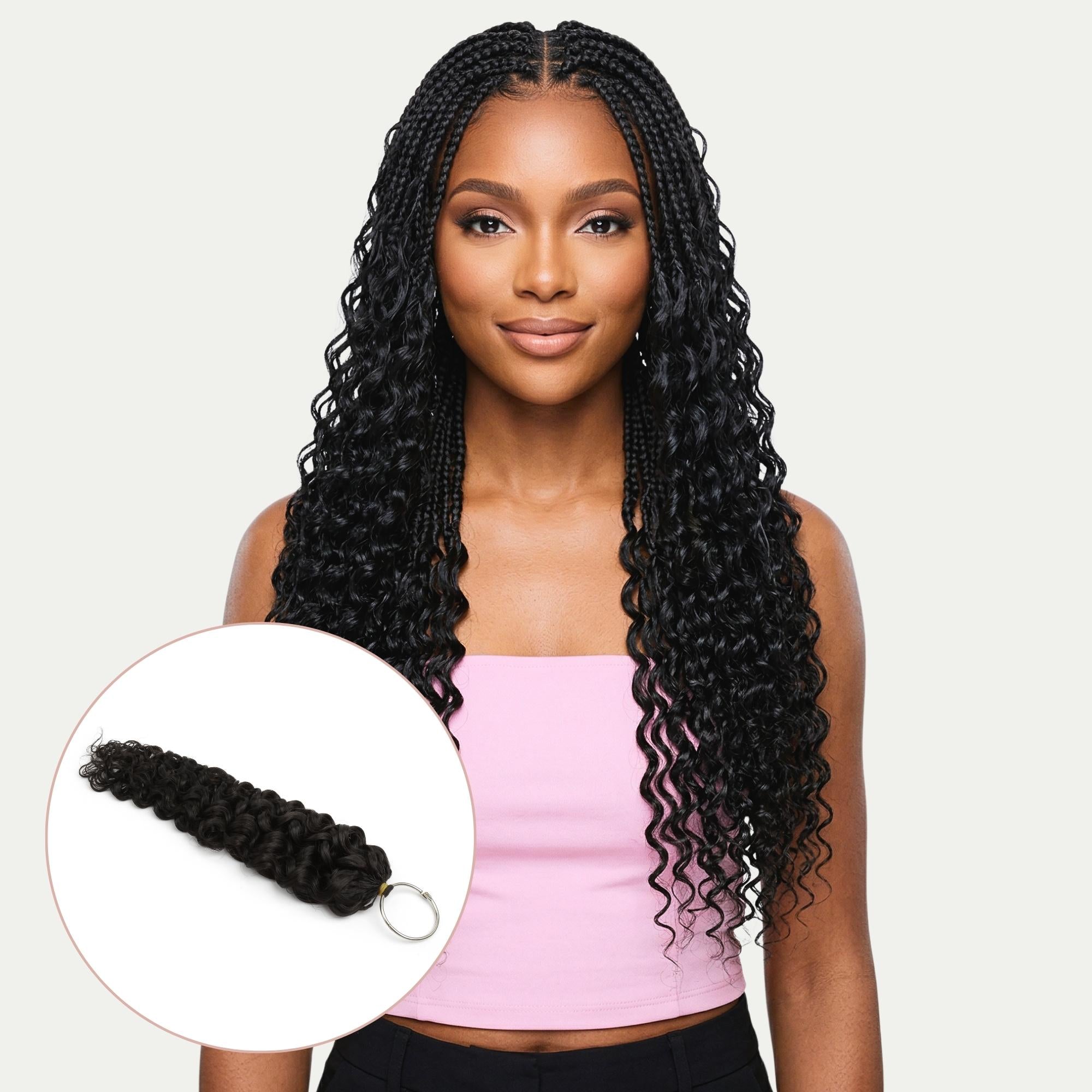 16" Ocean Wave Feather Crochet Human Hair - Private Label