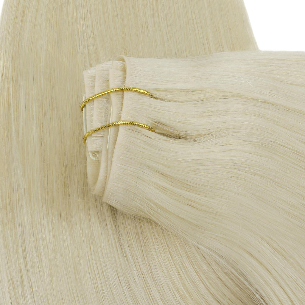 16" Platinum Blonde Invisible Clip - ins (140g) - Private Label