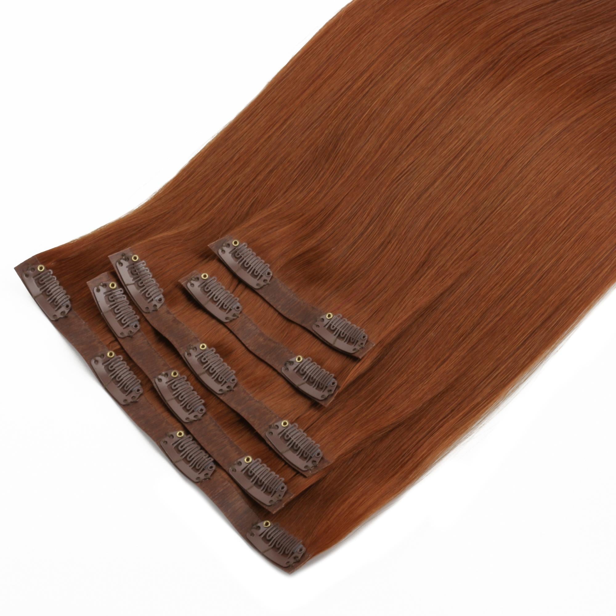 16" Rich Copper Auburn Seamless Clip - ins (140g) - Private Label