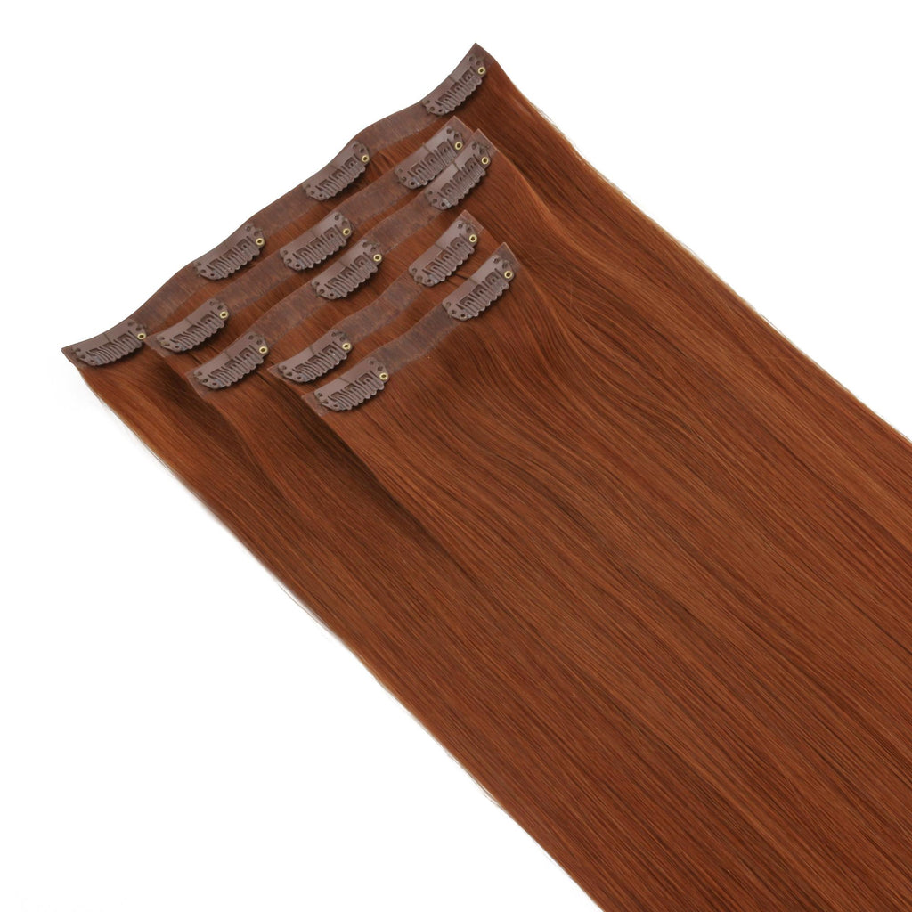 16" Rich Copper Auburn Seamless Clip - ins (140g) - Private Label