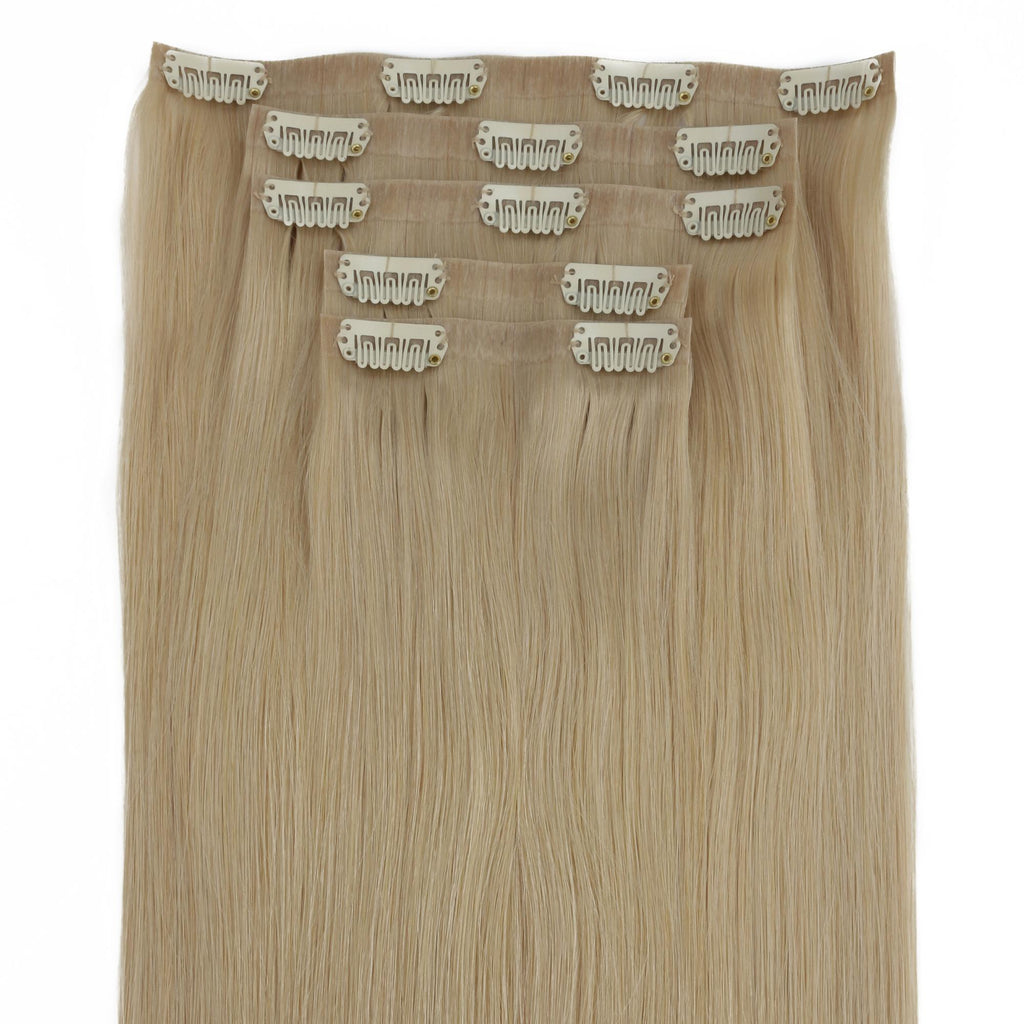 16" Warm Honey Blonde Seamless Clip - ins (140g) - Private Label