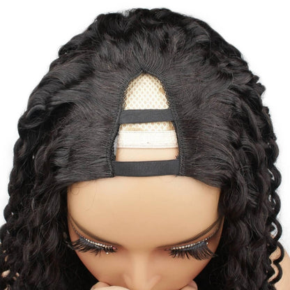 Deep Curl V Part 100% Human Hair Wig