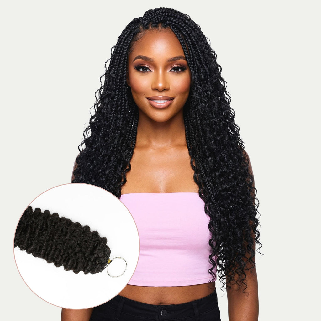 20" Burmese Curly Feather Crochet Human Hair - Private Label