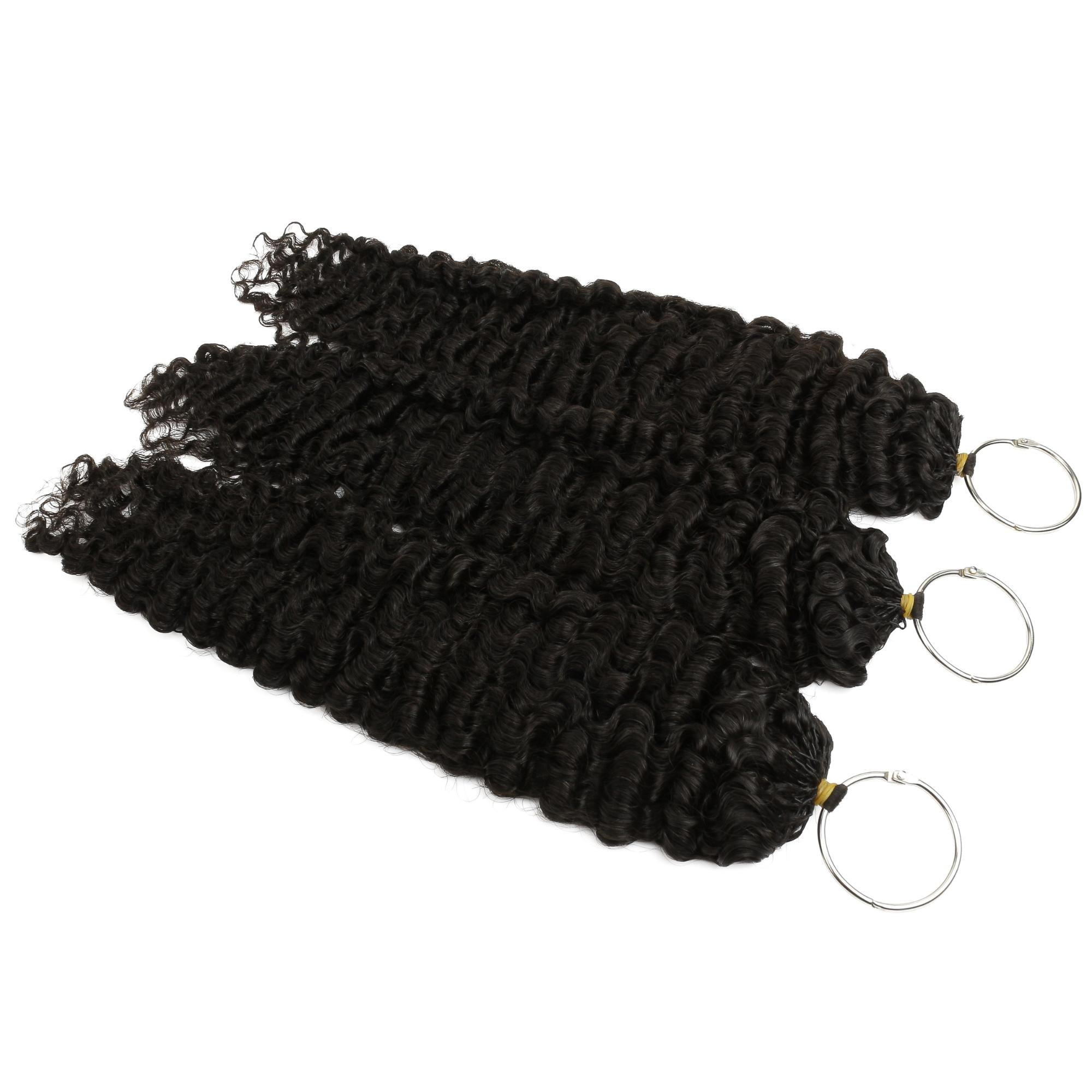 20" Burmese Curly Feather Crochet Human Hair - Private Label