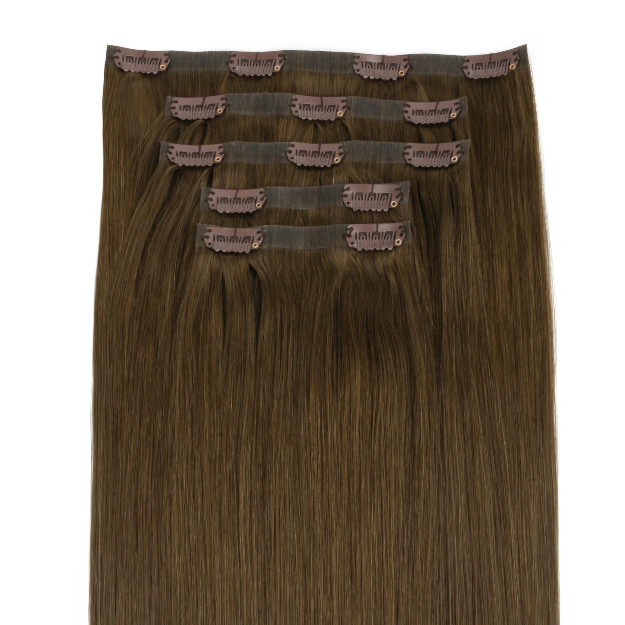 20" Chocolate Brown Invisible Clip - ins (180g) - Private Label