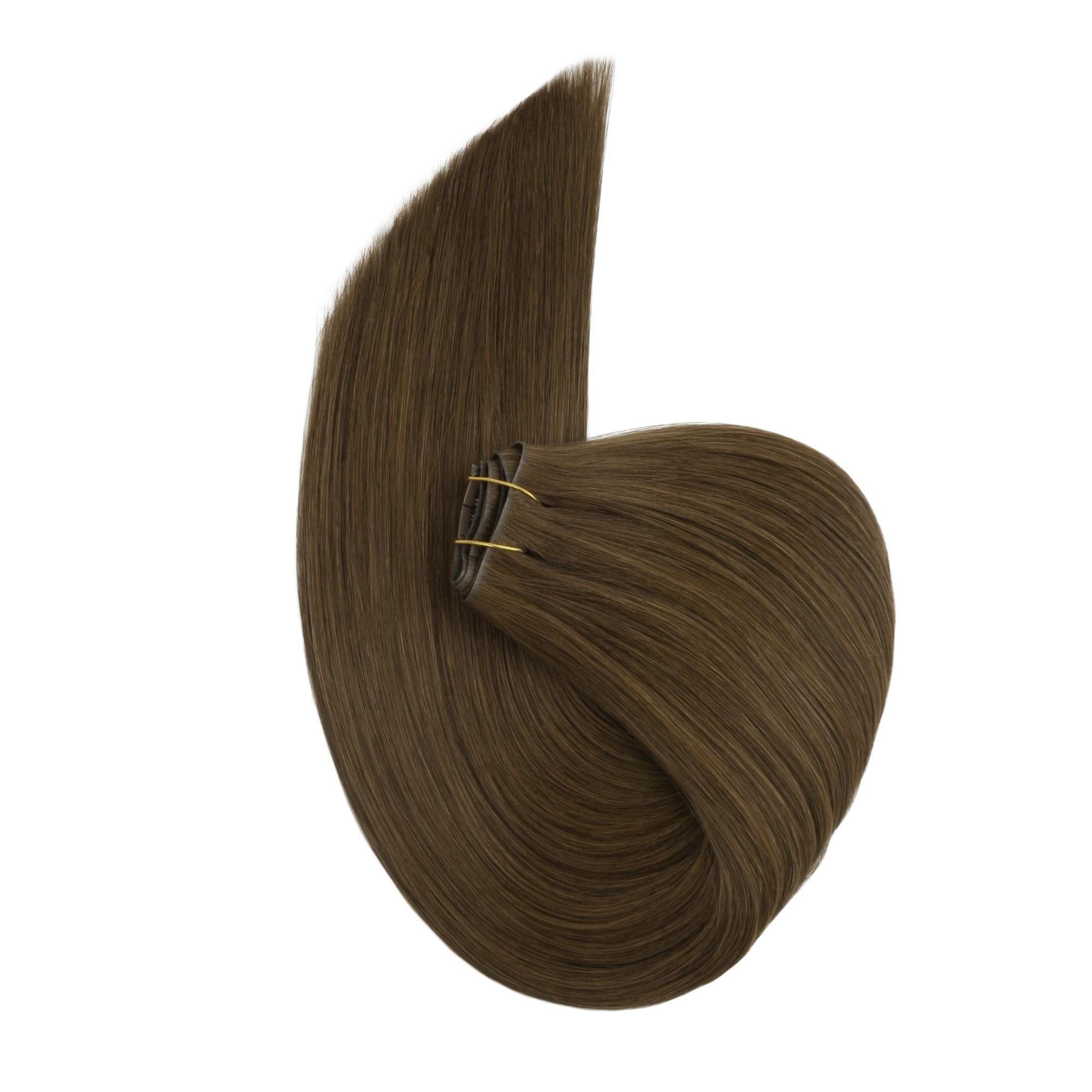 20" Chocolate Brown Invisible Clip - ins (180g) - Private Label