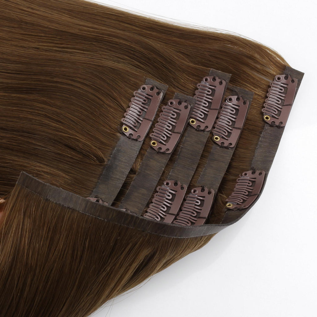 20" Chocolate Brown Seamless Clip - ins (180g) - Private Label