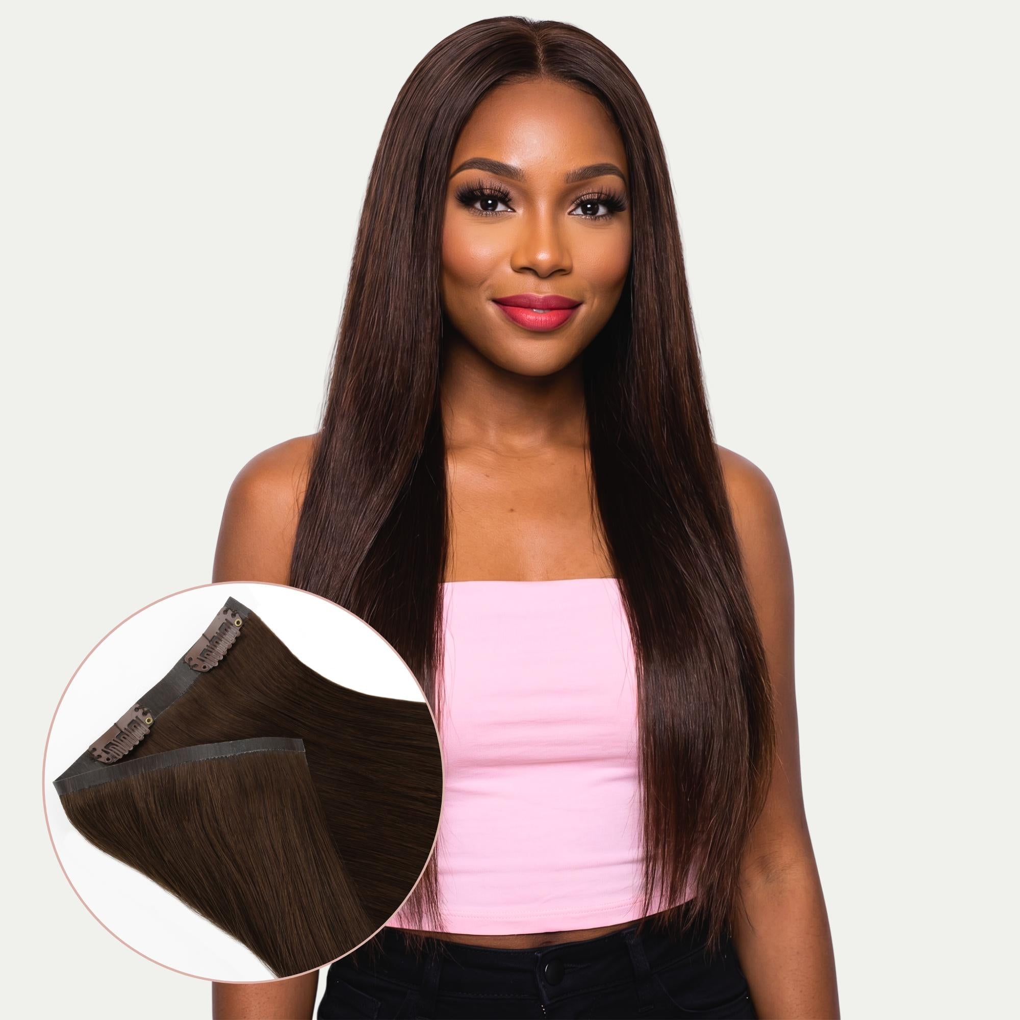 20" Dark Brown Seamless Clip - ins (180g) - Private Label