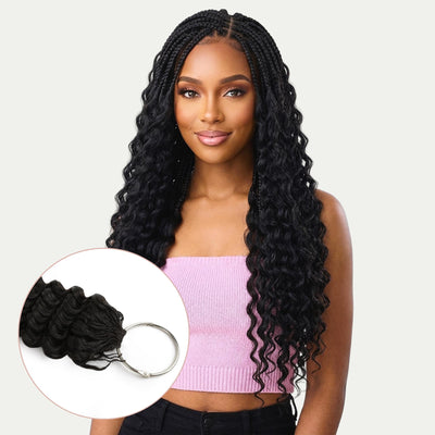 20" Deep Wave Feather Crochet Human Hair