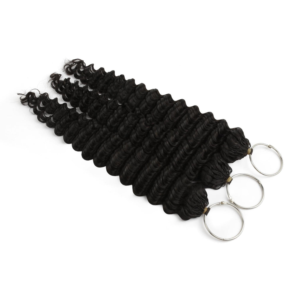 20" Deep Wave Feather Crochet Human Hair - Private Label