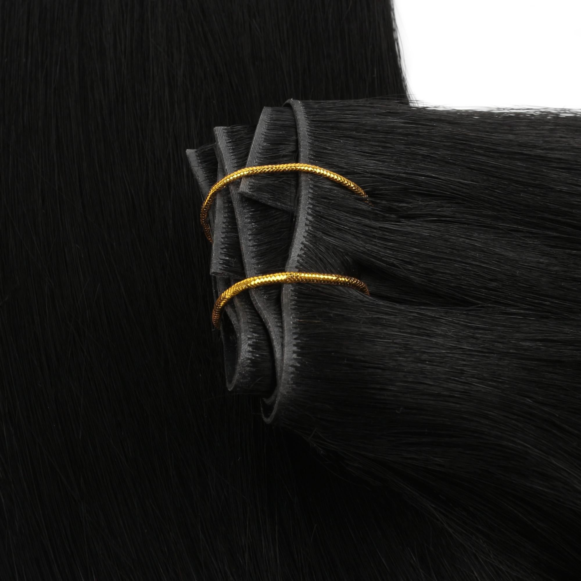 20" Jet Black Invisible Clip - ins (180g) - Private Label