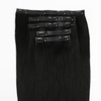 20" Jet Black Seamless Clip - ins (180g) - Private Label