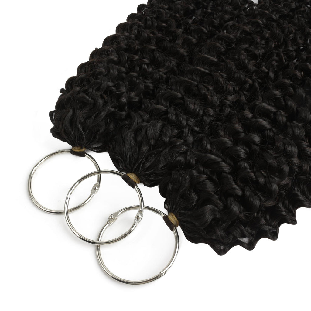 20" Kinky Curly Feather Crochet Human Hair - Private Label