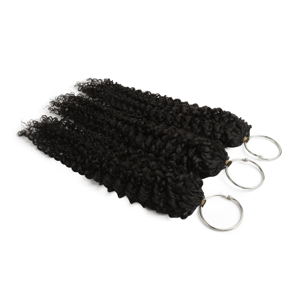 20" Kinky Curly Feather Crochet Human Hair - Private Label