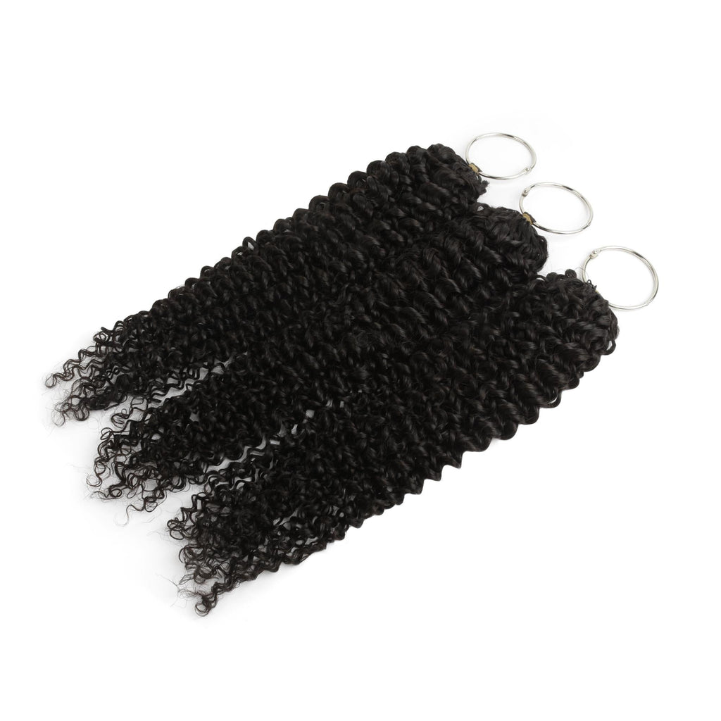20" Kinky Curly Feather Crochet Human Hair - Private Label