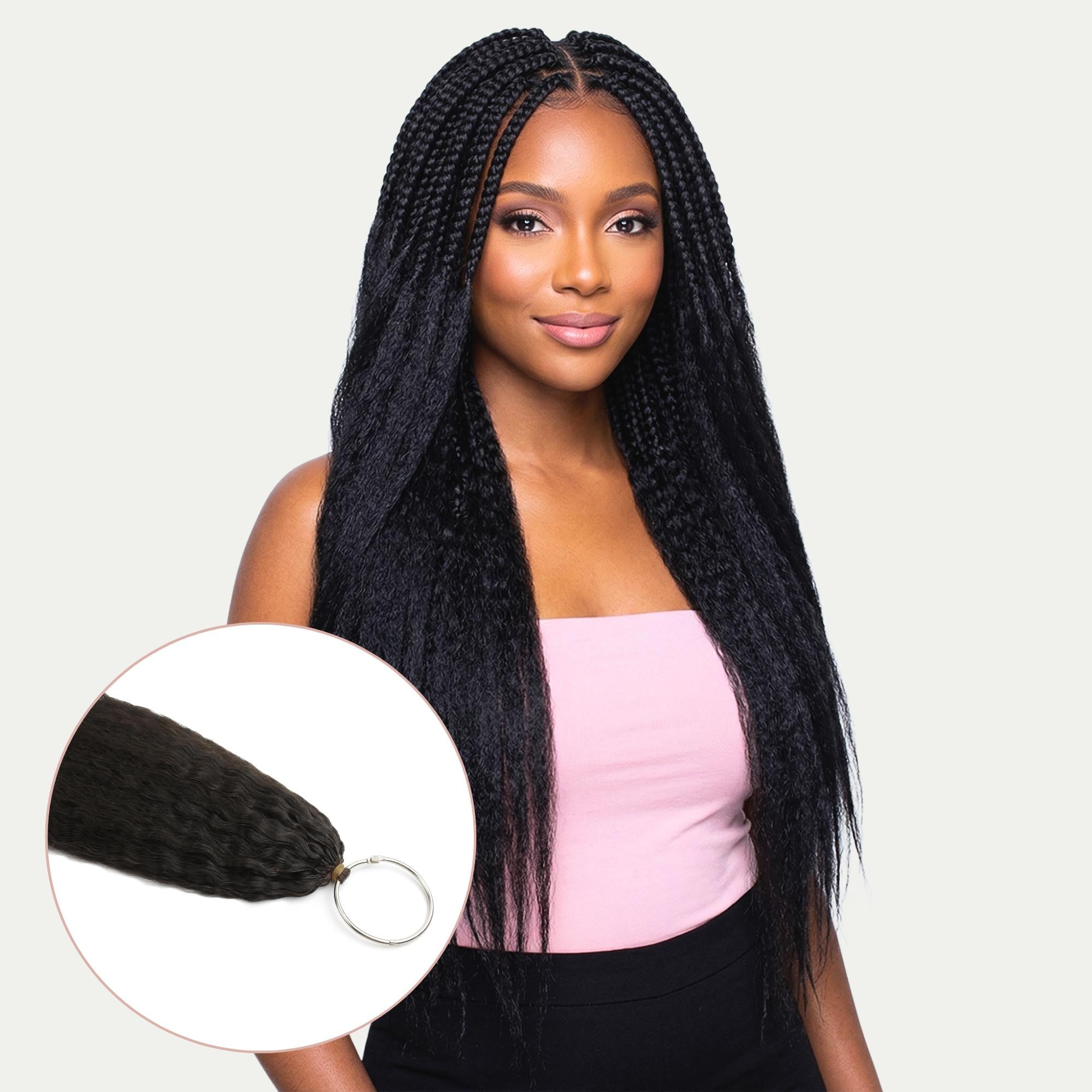 20" Kinky Straight Feather Crochet Human Hair - Private Label