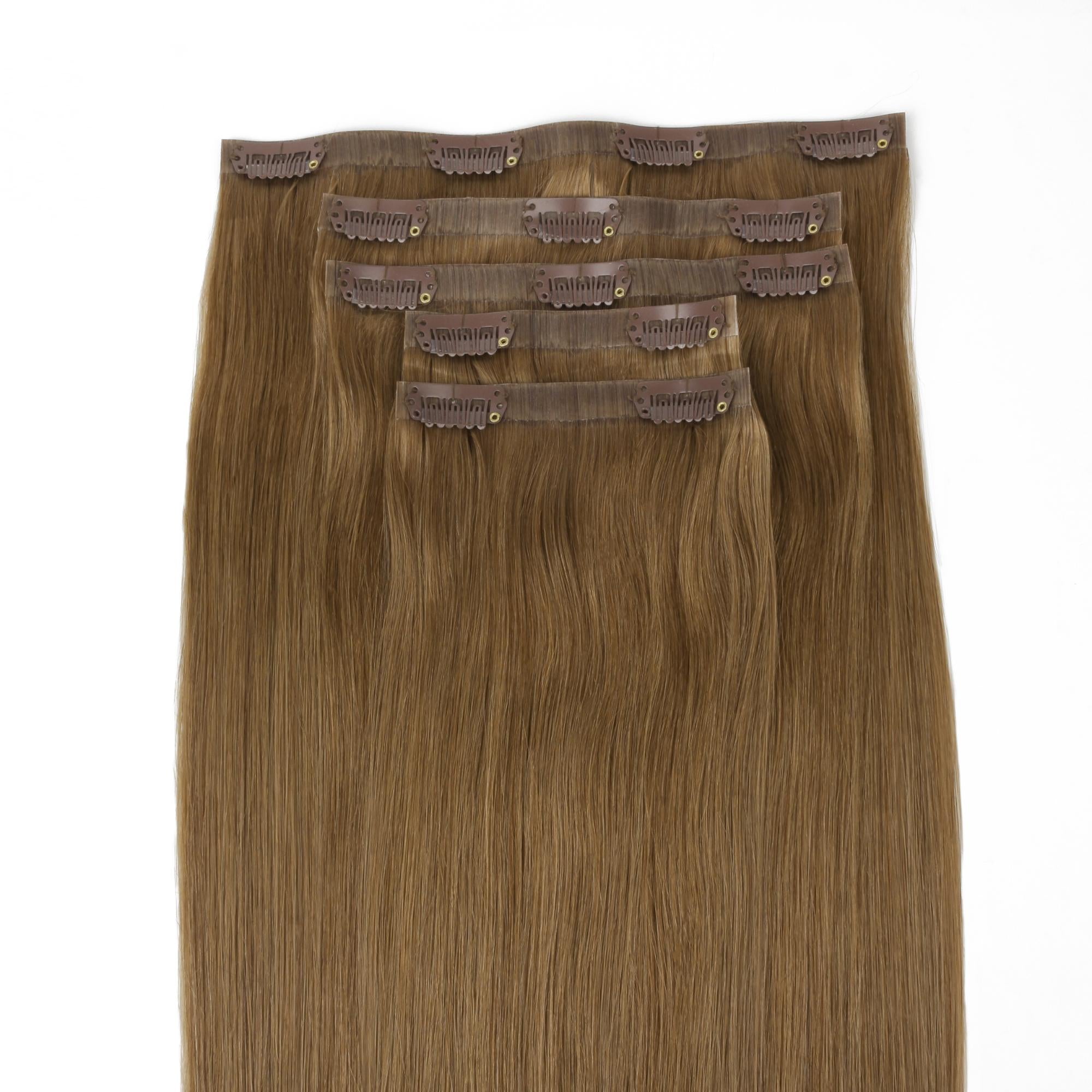 20" Medium Chestnut Brown Invisible Clip - ins (180g) - Private Label