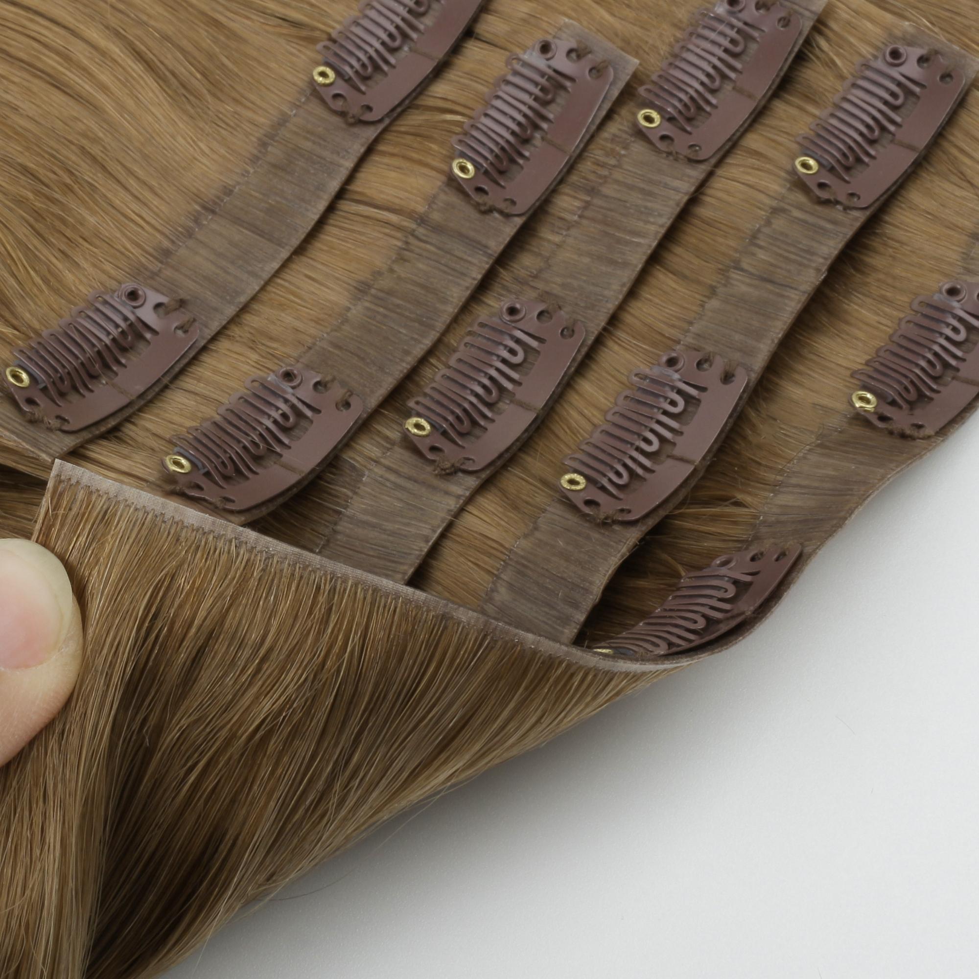 20" Medium Chestnut Brown Invisible Clip - ins (180g) - Private Label