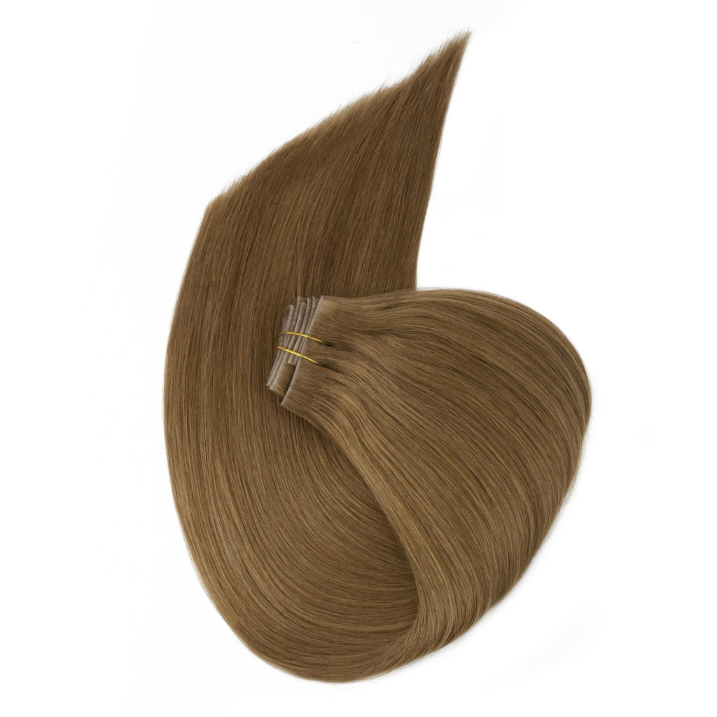 20" Medium Chestnut Brown Invisible Clip - ins (180g) - Private Label