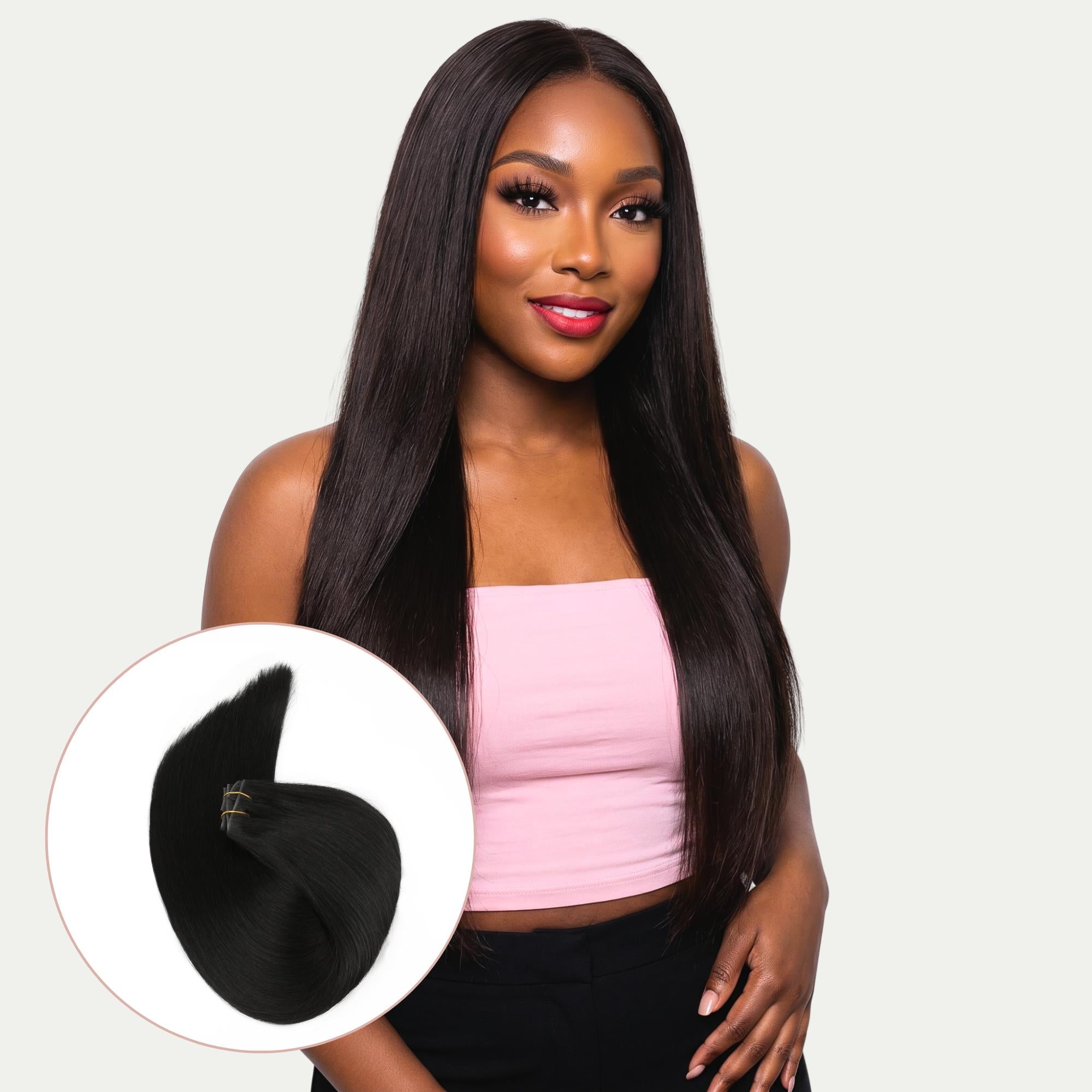 20" Off Black Invisible Clip - ins (180g) - Private Label