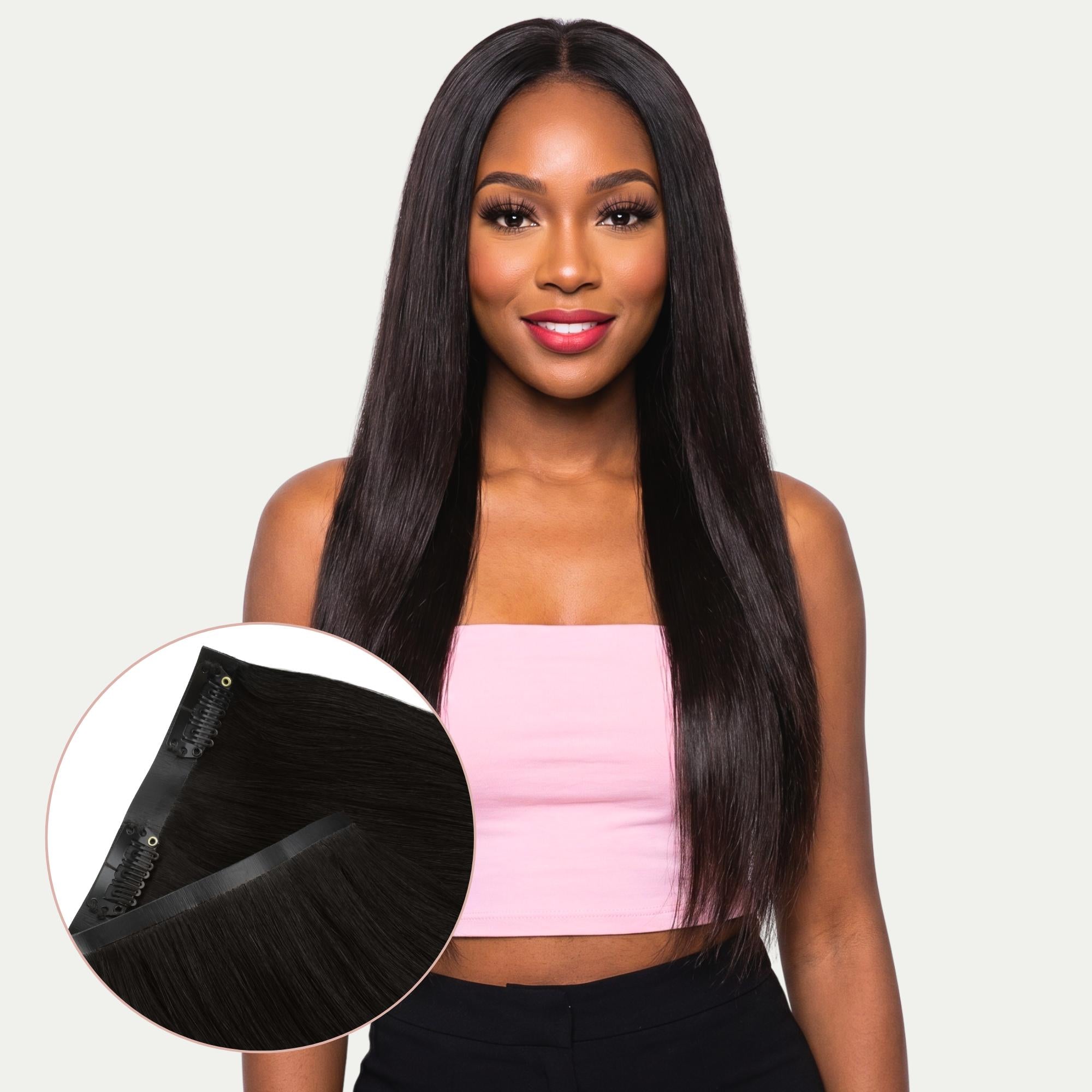 20" Off Black Seamless Clip - ins (180g) - Private Label