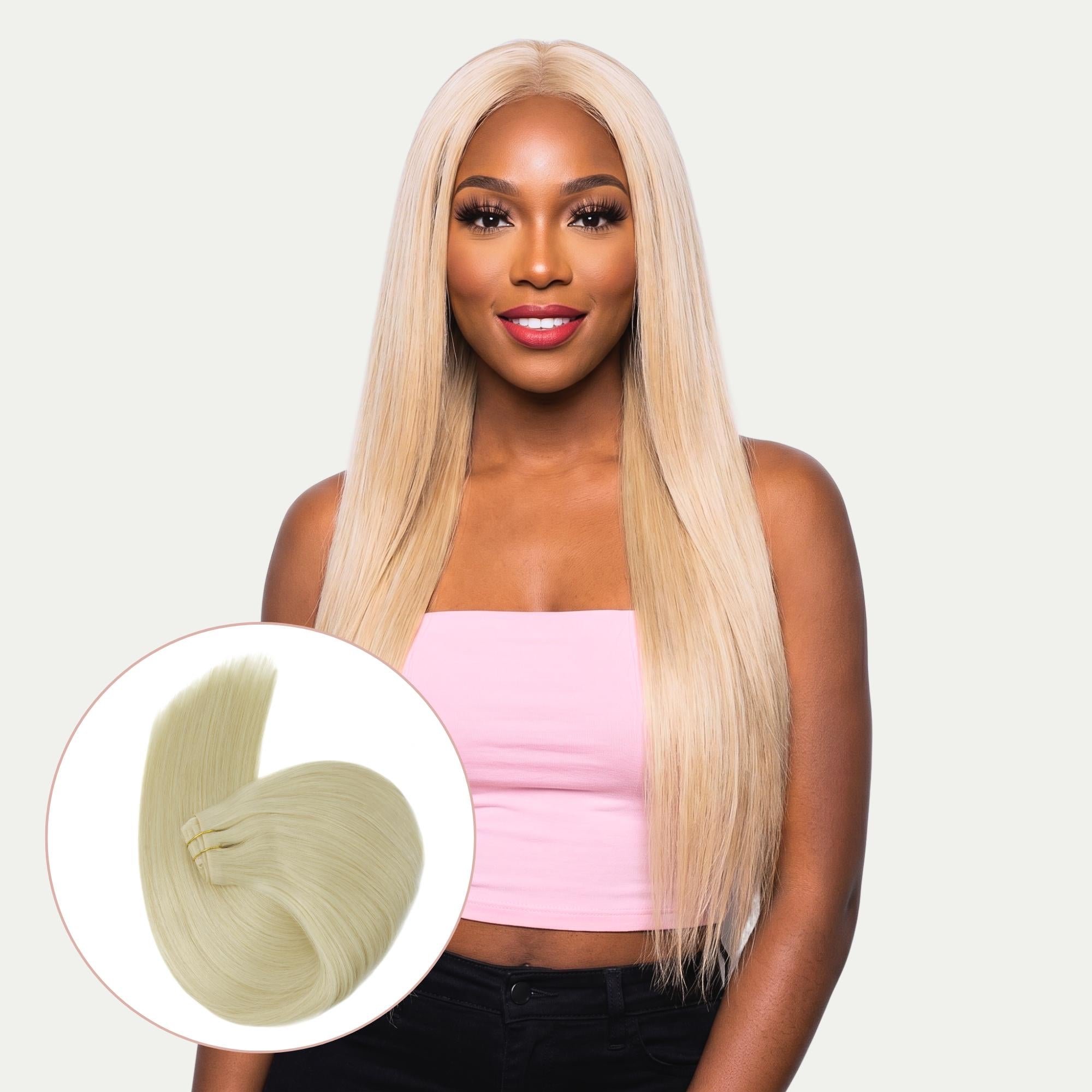 20" Platinum Blonde Invisible Clip - ins (180g) - Private Label