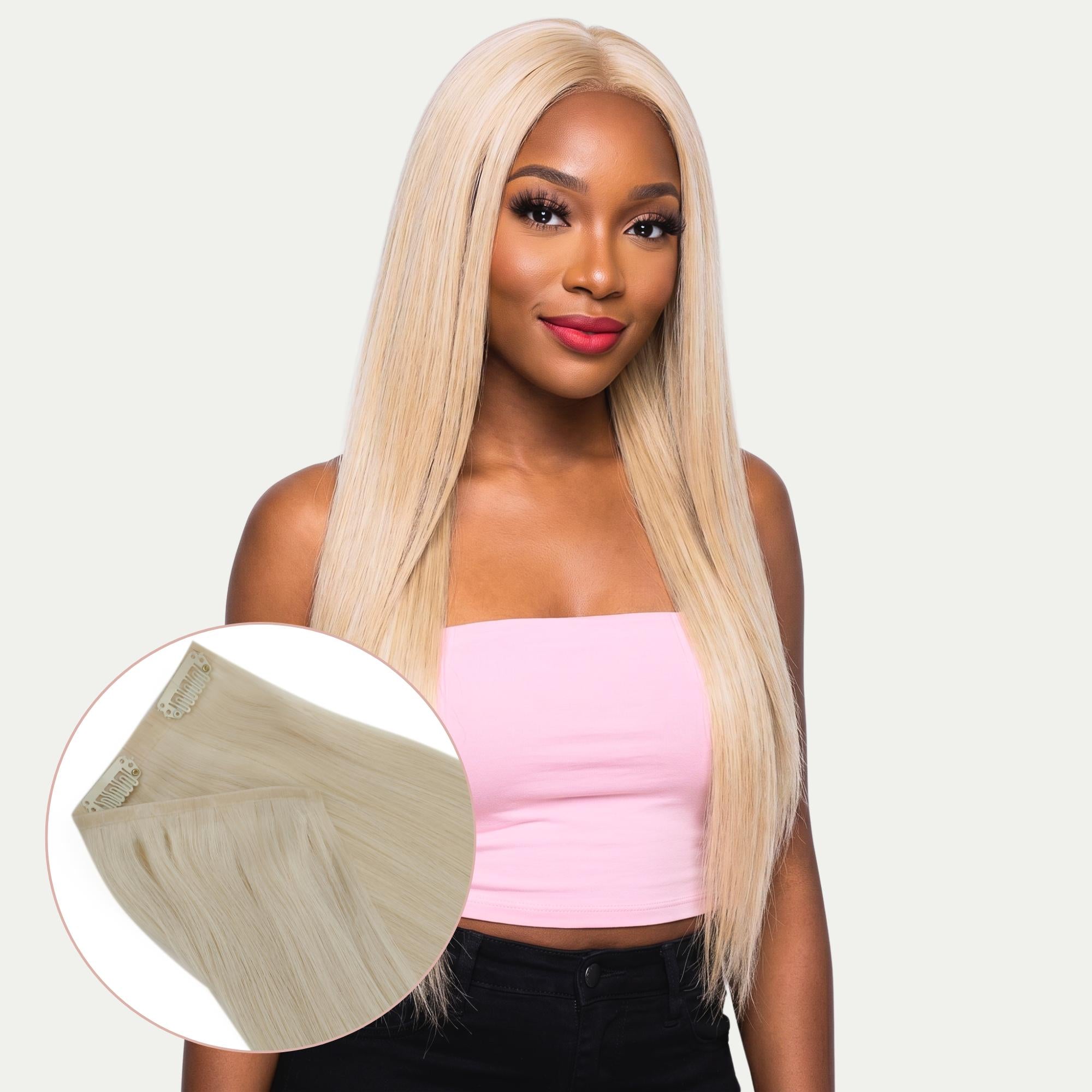 20" Platinum Blonde Seamless Clip - ins (180g) - Private Label