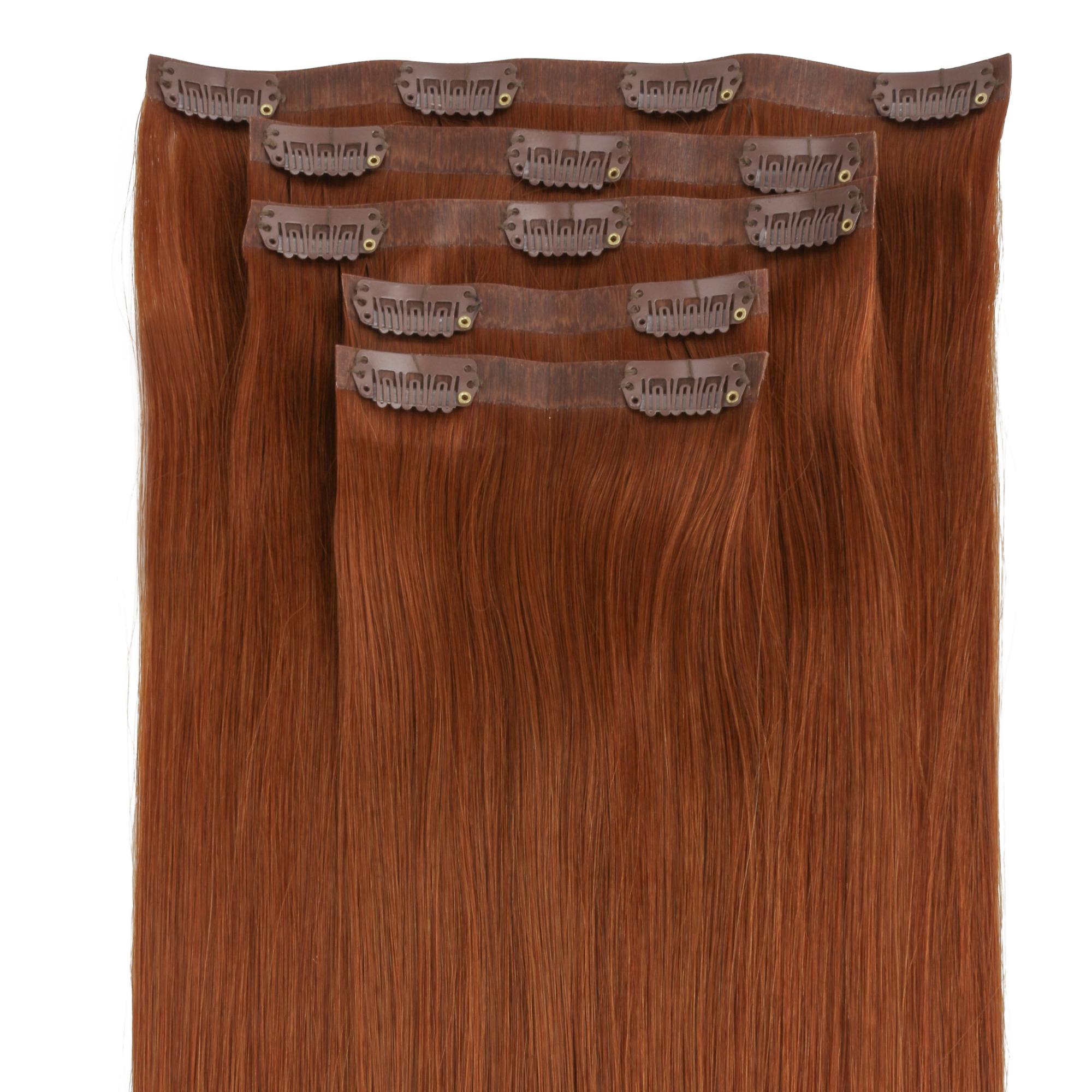 20" Rich Copper Auburn Seamless Clip - ins (180g) - Private Label