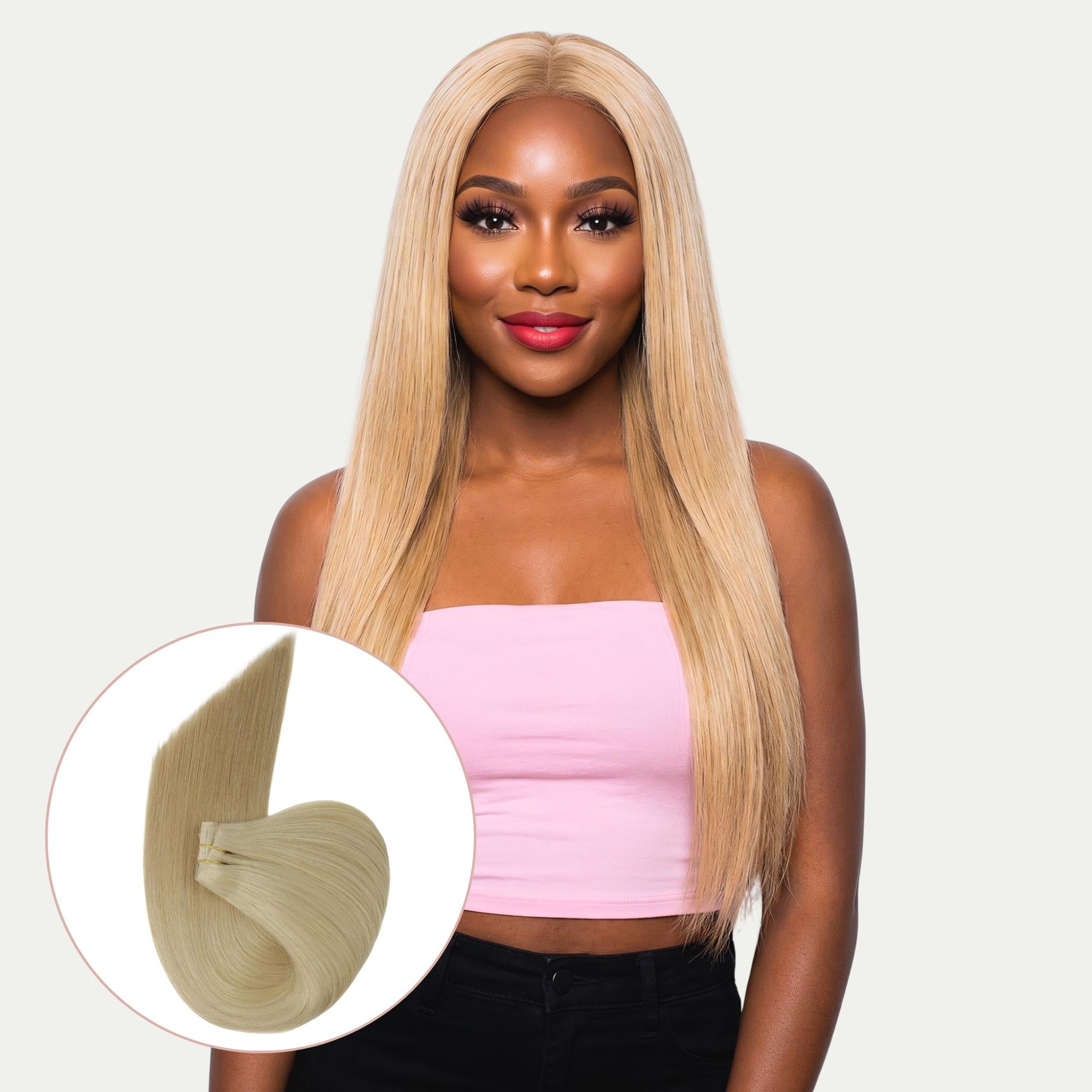 20" Warm Honey Blonde Invisible Clip - ins (180g) - Private Label