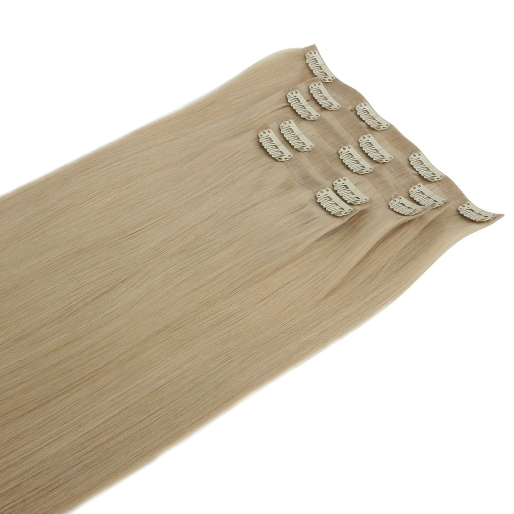 20" Warm Honey Blonde Seamless Clip - ins (180g) - Private Label
