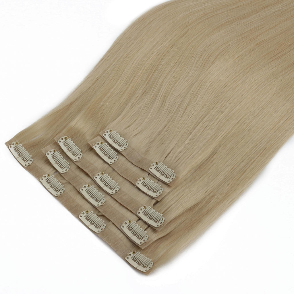 20" Warm Honey Blonde Seamless Clip - ins (180g) - Private Label