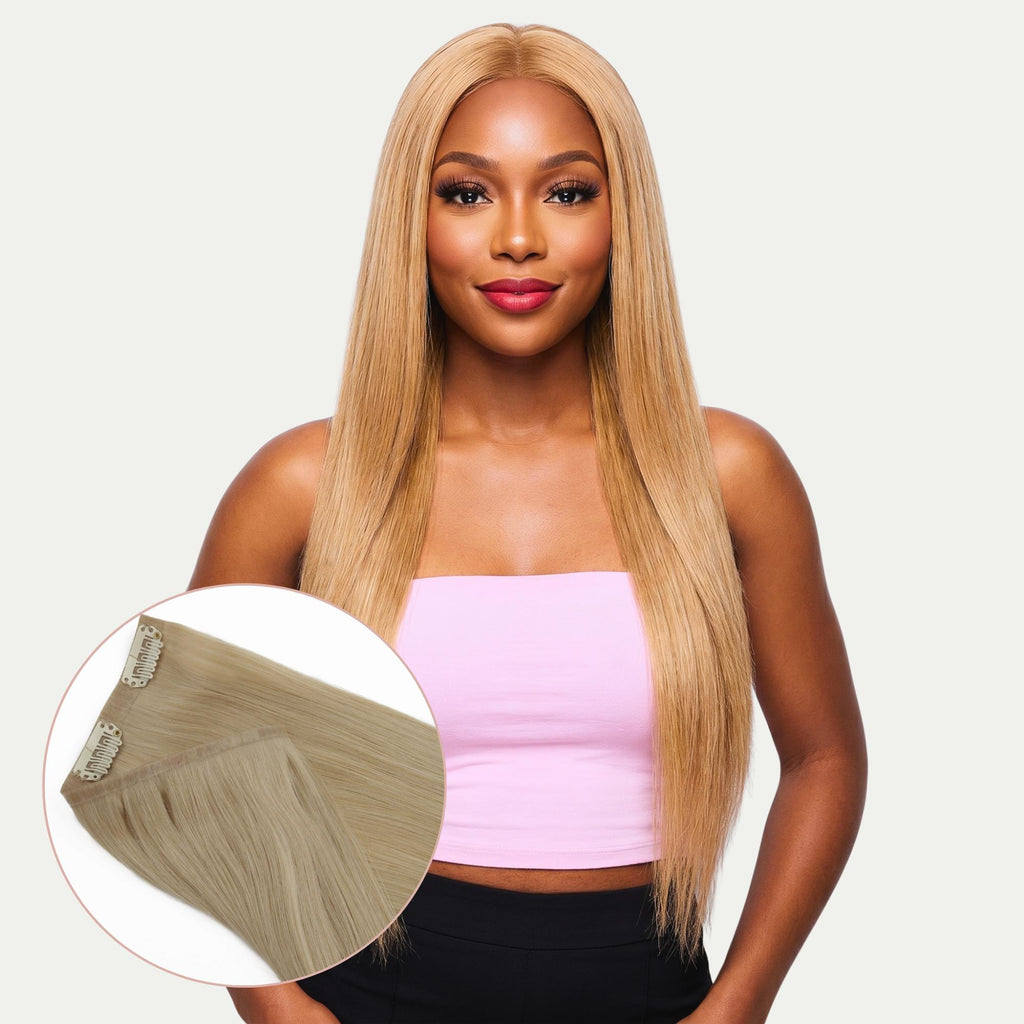 20" Warm Honey Blonde Seamless Clip - ins (180g) - Private Label