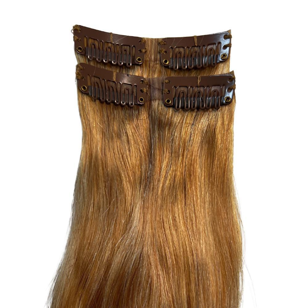 Honey Blonde Seamless Clip - In 100% Human Hair Extensions - Private Label