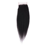 Kinky Straight 4x4 Transparent Lace Human Hair Closure - Private Label